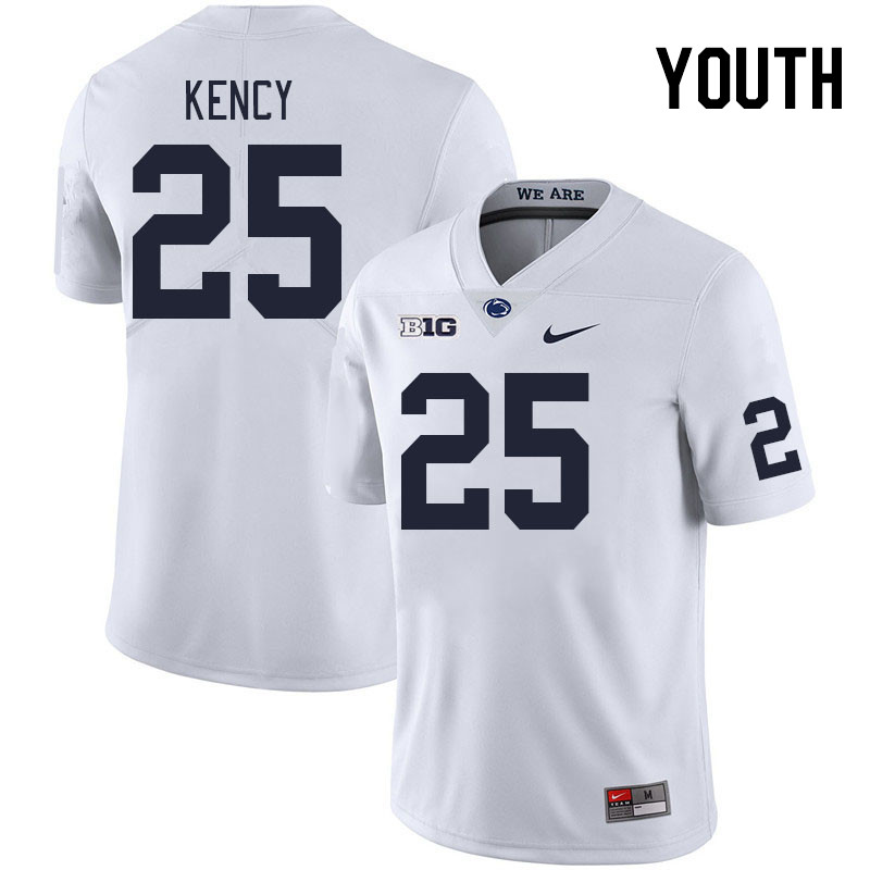 Youth #25 DK Kency Penn State Nittany Lions College Football Jerseys Stitched Sale-White - Click Image to Close